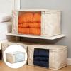 Foldable Clothing Storage Box with Transparent Viewing Window for Easy Organization and Quick Access to Bedding or Linens
