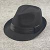 Korean style trendy fedora hat - winter black top hat for men and women - british jazz gentleman hat - western cowboy fedora