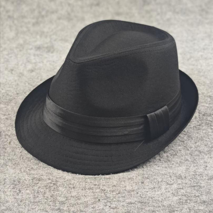 Korean style trendy fedora hat - winter black top hat for men and women - british jazz gentleman hat - western cowboy fedora