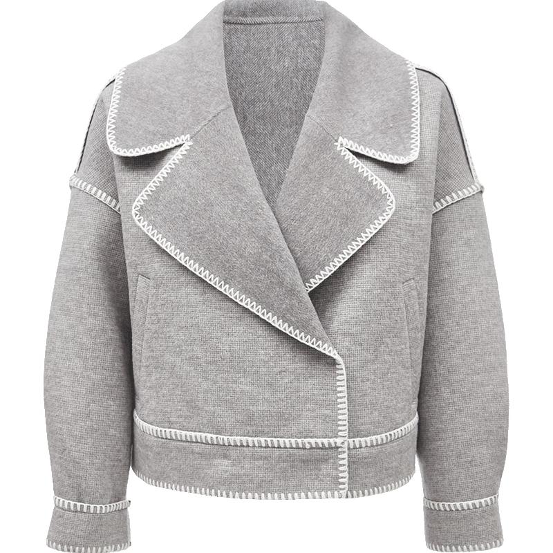 

Vero Moda Women s Double-Breasted Wool Blend Coat XS