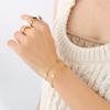 Elegant Double Layer Heart Bracelet In 18k Gold-Plated Titanium Steel