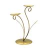 Iron Tulip Candle Holder Decoration 3-Arm Flower Candlestick Home Office Living Room Metal Tealight Candle Stand Table Centerpiece Ornament