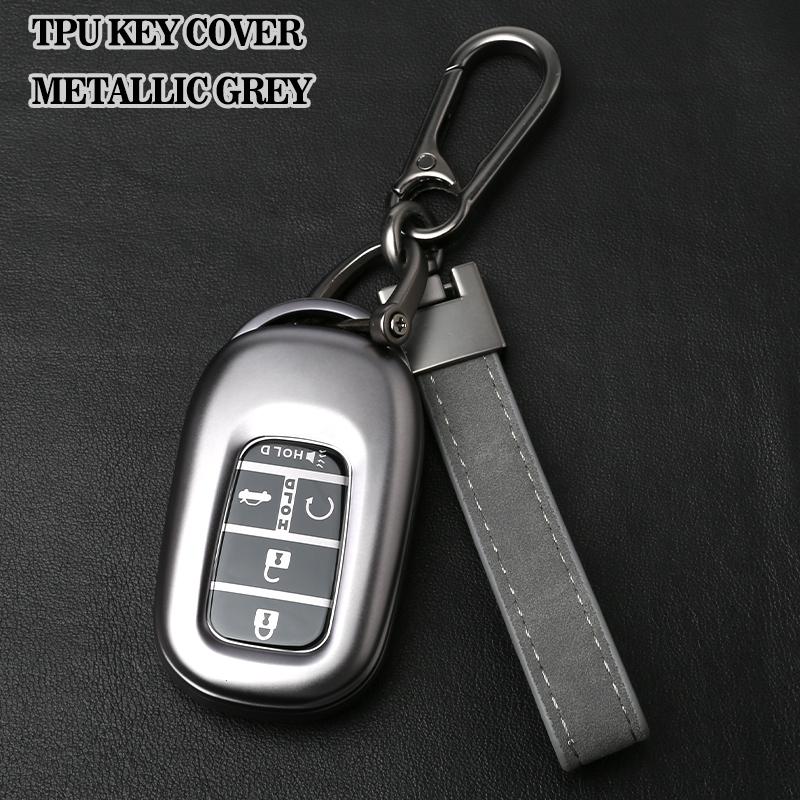 For Honda Key Fob Cover 5 Button Soft Tpu Keychain Holder Fits Accord Civic Hr-V Cr-V Pil  - Accessories