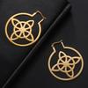 LIKGREAT Witch Knot Earring Women Earrings Stainless Steel Celtics Knot Hoop Earrings Witchcraft Protection Amulet Jewelry Gift