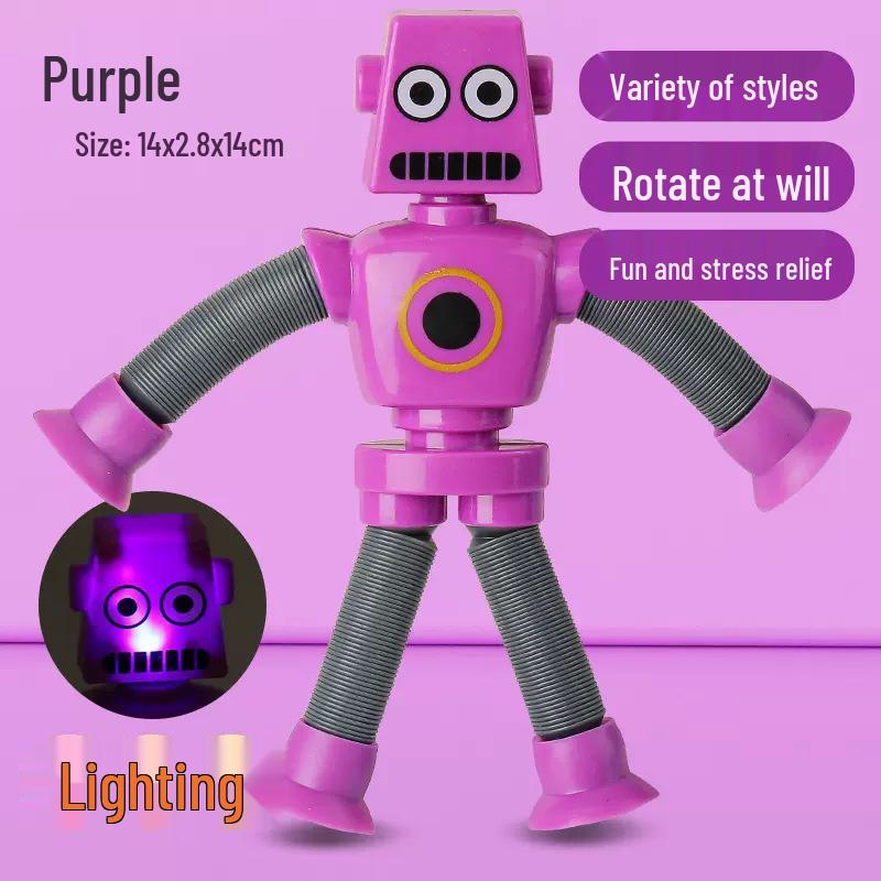 Telescopic Luminous Giraffe Robot Toy – Creative Educational Cartoon for Kids