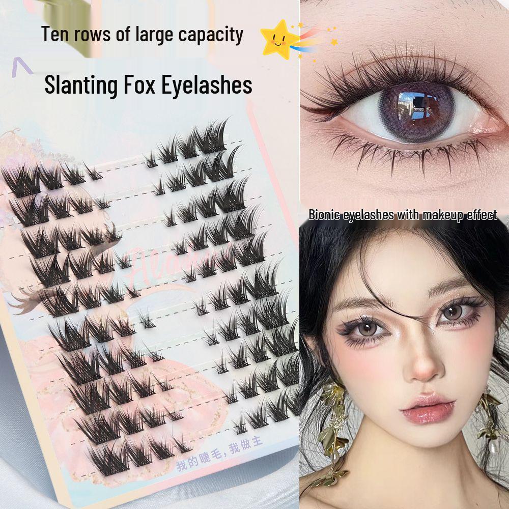 

Fox-Eye Slanted Large Capacity False Eyelashes - European and American Style