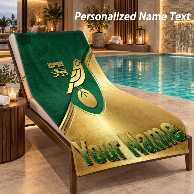 Custom Text Norwich City Print Beach Towel Large Towel For Home Bathroom Beach