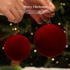 Ensemble d'ornements pour sapin de Noël floqués rouge vin