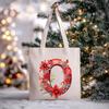 Christmas letter flower print niche trend tote bag shoulder bag
