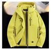 Detachable Hooded Raincoat Windproof Waterproof Jacket for Hiking Camping Outdoor Sports Men Women Three in One