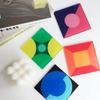Square Coasters Acrylic Heat-resisting Antiskid Cup Pad Waterproof Reusable Drink Hot Pads Drinkware Kitchen Tableware Set Decor