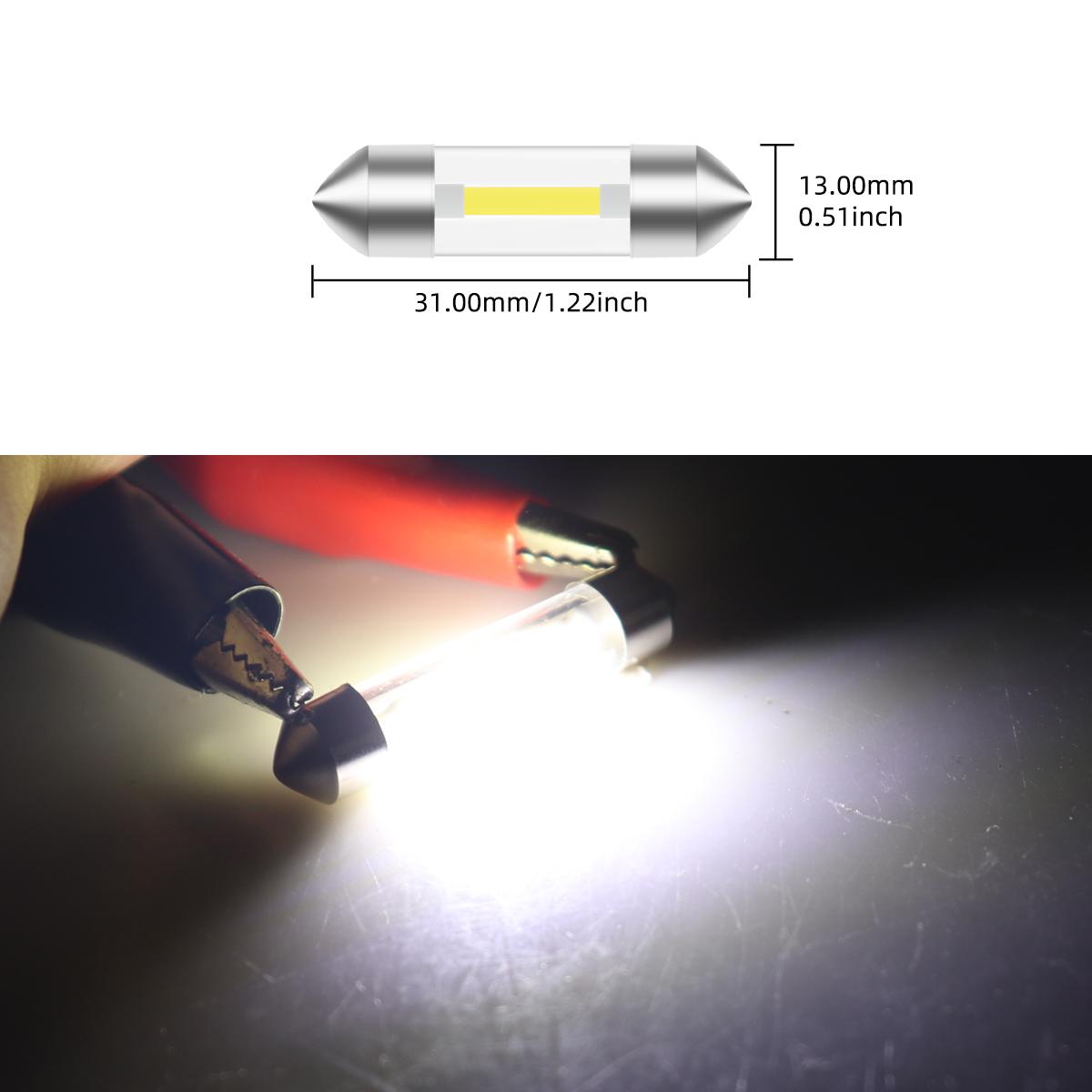 

10X C5W C10W светодиодные лампы COB 31 мм 36 мм 39 мм 41 мм Canbus Festoon Led автомобильный плафон для чтения номерного знака лампа 12 В