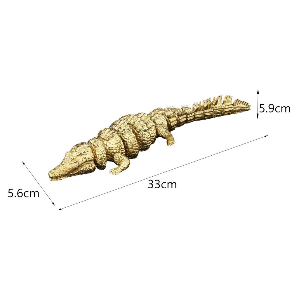 Brass Reptile Sculpture Home Accent Piece