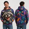 Weihnachten Winter Weihnachtsmann 3D-Druck Hoodies Damen Herren Lässig Streetwear Langarm Kapuzenpullover Pullover Kleidung Oberteil