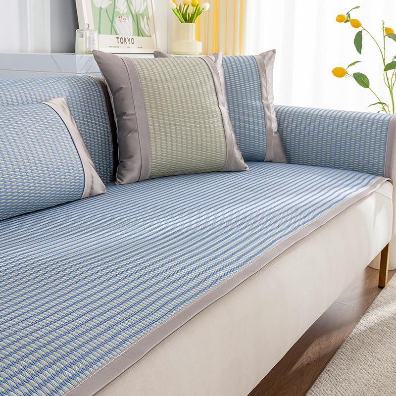 Letní podložka Pohovka Polštář Chladící podložka na léto Letní Polštář Ledová Hedvábná Ratanová podložka Polštářek na sedák Protiskluzový potah na pohovku