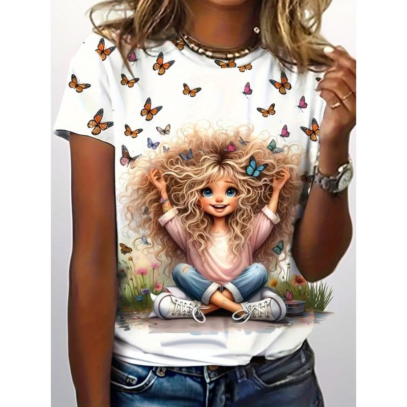 Women S Printed T-Shirt, Casual T-Shirt S