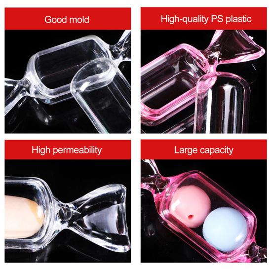 Klar geformte Süßigkeiten-Schmuckschatulle Mini-Schmuckorganizer Kunststoff-Süßigkeiten-Aufbewahrungsbehälter für Hochzeitsfeier Reise Valentinstag