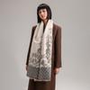 Imitation Cashmere Flowers Retro Simple Texture Printing Double-Sided Warm Scarf Shawl Outer Cover Women