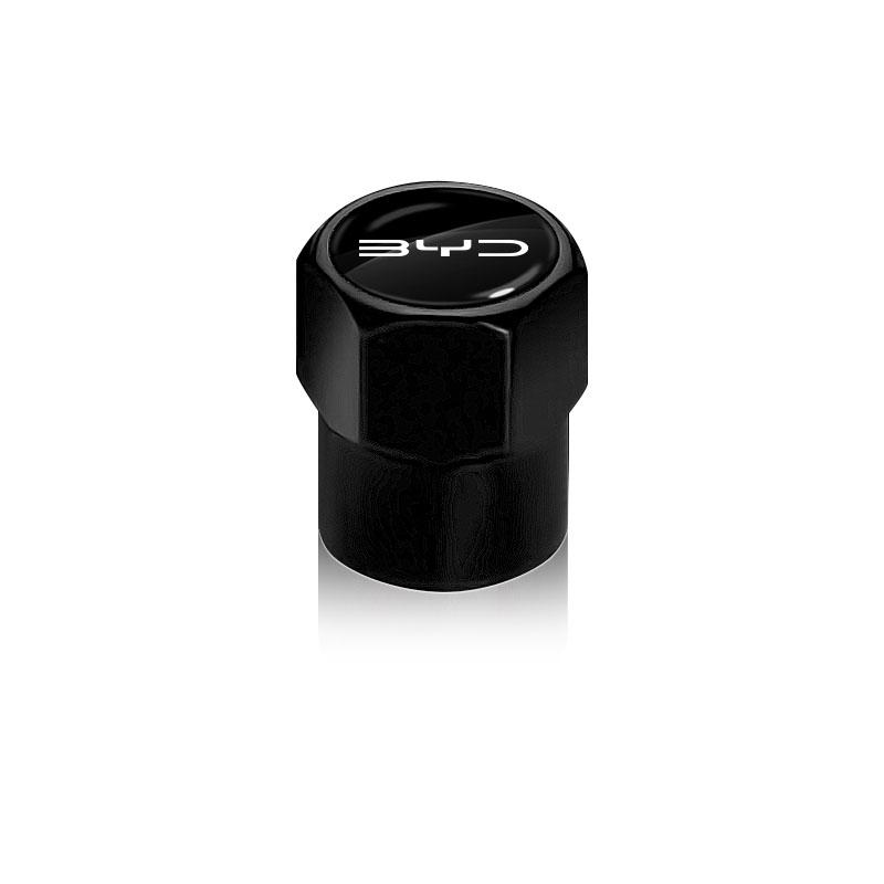 

4Pcs Car Wheel Tires Bolt-in Valve Caps Badge Styling For BYD Atto 3 Act 3 Tang F3 E6 Dmi Yuan plus Song plus ev f0 f3 Qin Pro чорний