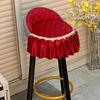 Round Chair Cover Round Backrest Elastic Armor Force Is Fixed-hair Belt, Low Back Bar Stool, Shangli Bar Chair Table Thickened
