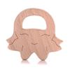 1Pcs Baby Teether Wooden Food Grade Cartoon Animals Natural Beech Wood Teething for Baby Rodent Teether Necklace Nursing Toy