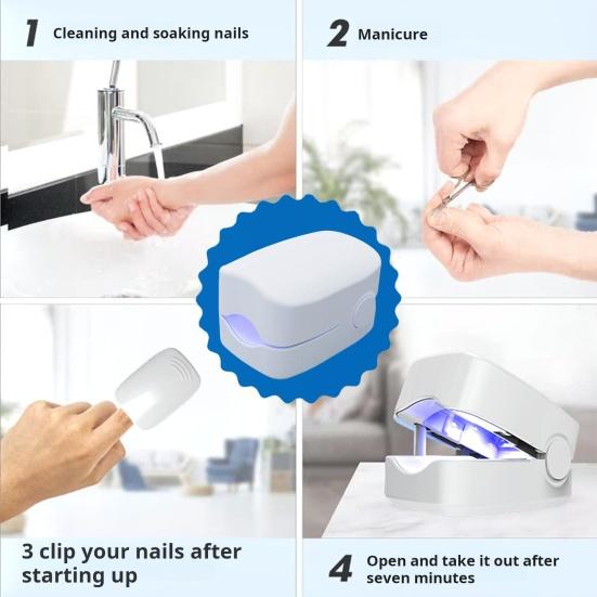 Nail Fungus Treatment Light Infrared Light Blue Light Toenail Fingernail Cleaning Device LED Lamp