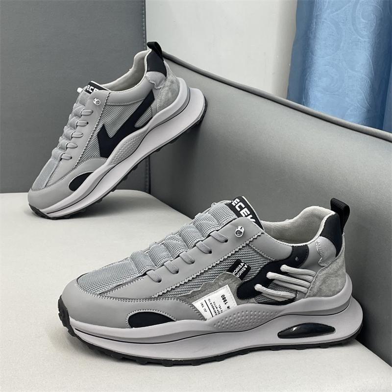 Fashion Men's Mesh Sneakers Casual Shoes Breathable Lace-up Trendy Designer Sports Shoes Outdoor Platform Sneaker Tenis Masculino