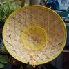 Bamboo Weaving Large Brim Straw Hat: Sunshade and Rainproof for Men and Women, Ideal for Travel, Farming, and Dance Props.