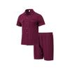 Men S Summer Workwear Short Sleeve Shirt Shorts Loose Waffle Set