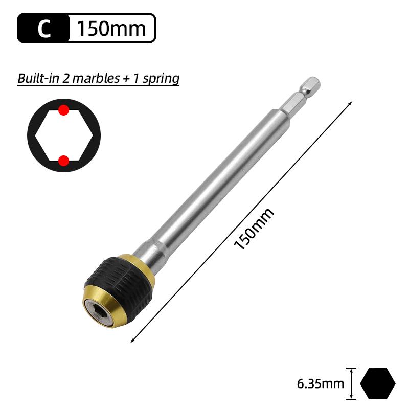 75/100/150/300mm Multiple Sizes 1/4Inch Hex Quick Release Electric Screwdriver Extension Bit Holder Drill Bit Rod Bar Hand Tools