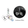 Copper 12 Constellations Collection Luminous Charm Bead Charms Star Shape Bead Compatible With Authentic Bracelets Do It Yourself Fine Jewellery Festi