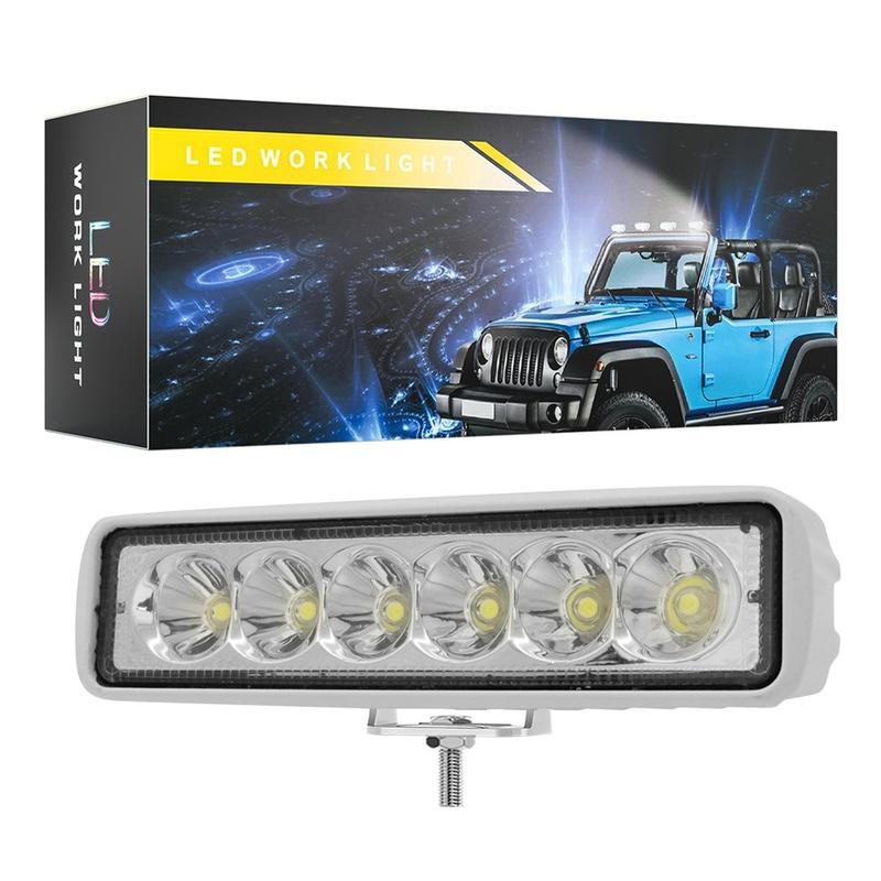 6 Inch 6 LED 18W White Off Road Excavator Work Light Bar LED Work Lamp For Truck For ATV Boat Car Driving Assistance Lights