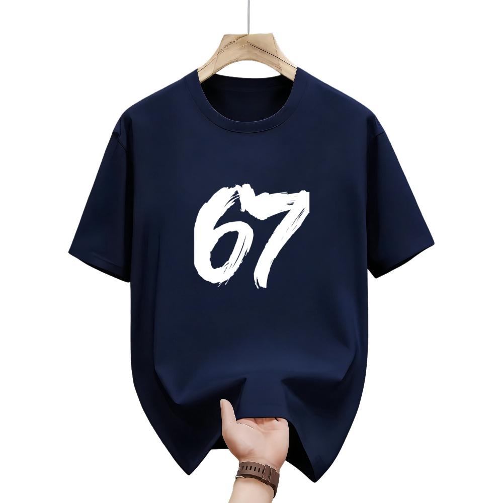 2026 Highquality Mens Size 67 Roundneck Tshirt  Fashionable and versatile suitable for Christmas gifts and daily wear