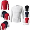 Premium Quality Fashion Men's Slim Fit O-neck Long Sleeve Muscle Tee T-shirt For Casual Wear