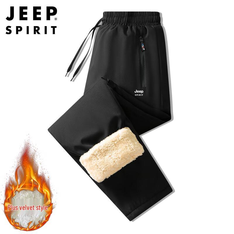 JEEP SPIRIT Men's Lamb Fleece Thermal Casual Pants
