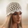 Adjustable Hollow Knit Cap Hollow Out Ethnic Style Cap Breathable Bohemian Cap  Outdoor