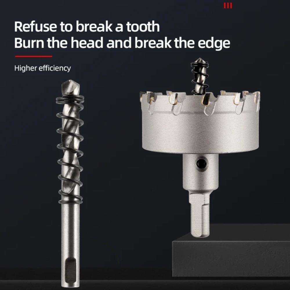 1PCS 50-80mm TCT Carbide Hole Cutter/Expander for Metal Thick Plates & Aluminum Alloy - Heavy Duty Hole Saw Drill Bit