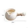 Ceramic Teapot Porcelain Tea Pot Maker Kettle with Rope Wrapped Handle for Household