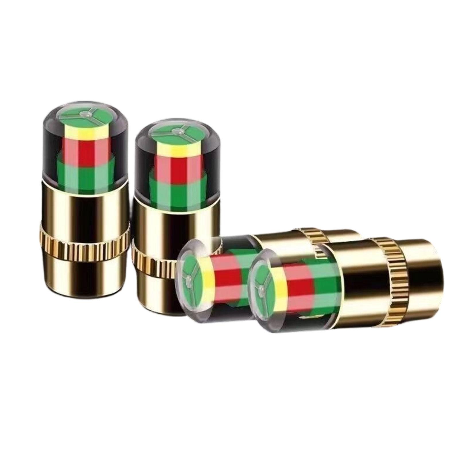 Tire Pressure Monitoring Caps, Tire Pressure Caps, Pressure Testing Caps, Stem Tire Pressure Monitors, Safety Tire Pressure Caps One Size