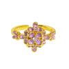Enamel Dripping Oil Flower Combination Set Open Ring Medieval Light Luxury High-End Sense Niche Design Ring
