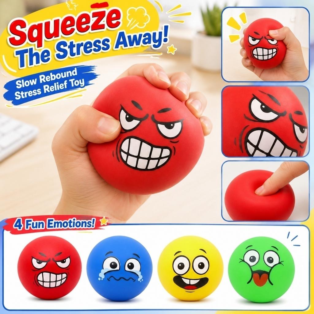 6cm Round Toy, Slow TPR Ball, Sensory Toy for Kids and Adults - Color Box Packaging