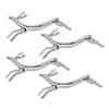 4PCS Cutlery Rest Silver Chopstick Stand Electroplated Polished Zinc Alloy Animal Shape Versatile Holder Rack for Fork