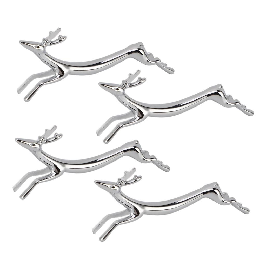 4PCS Cutlery Rest Silver Chopstick Stand Electroplated Polished Zinc Alloy Animal Shape Versatile Holder Rack for Fork