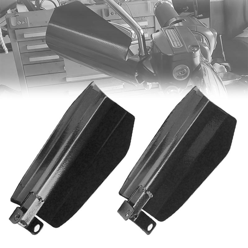 Universal Gloss Black Motorcycle Hand Guards Extensions Protectors Shields Wind Deflectors for Harley