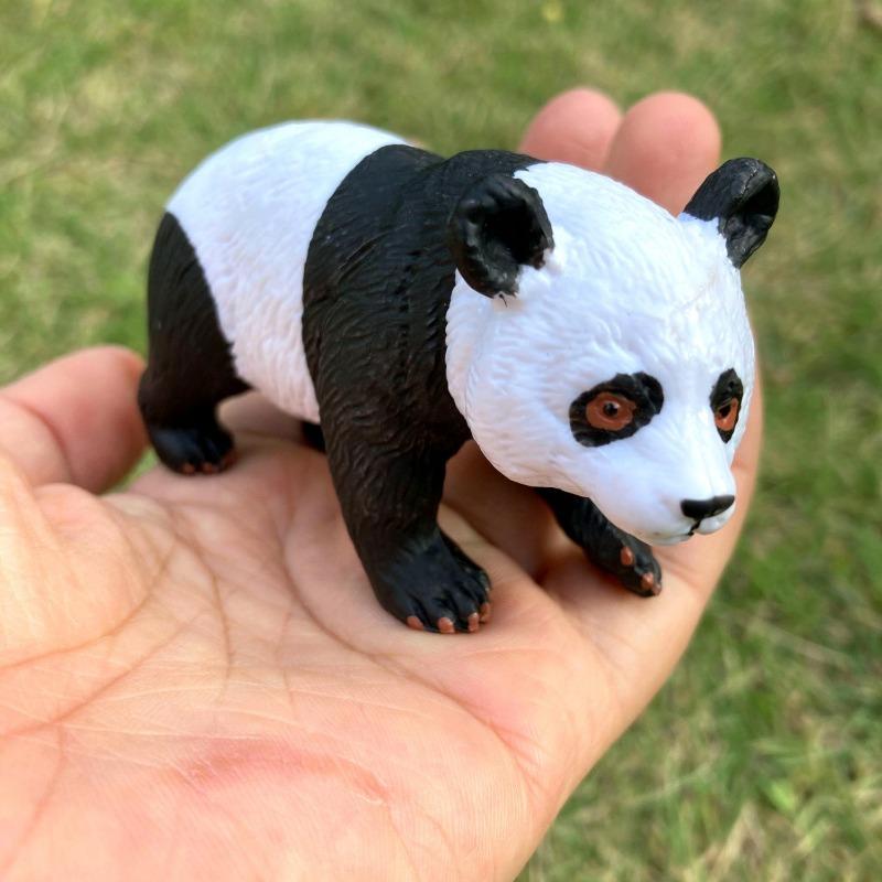 Cute Panda Bamboo Collection Figures Model Wild Animals Action Figurine PVC Miniature Decoration Education Kid Toy