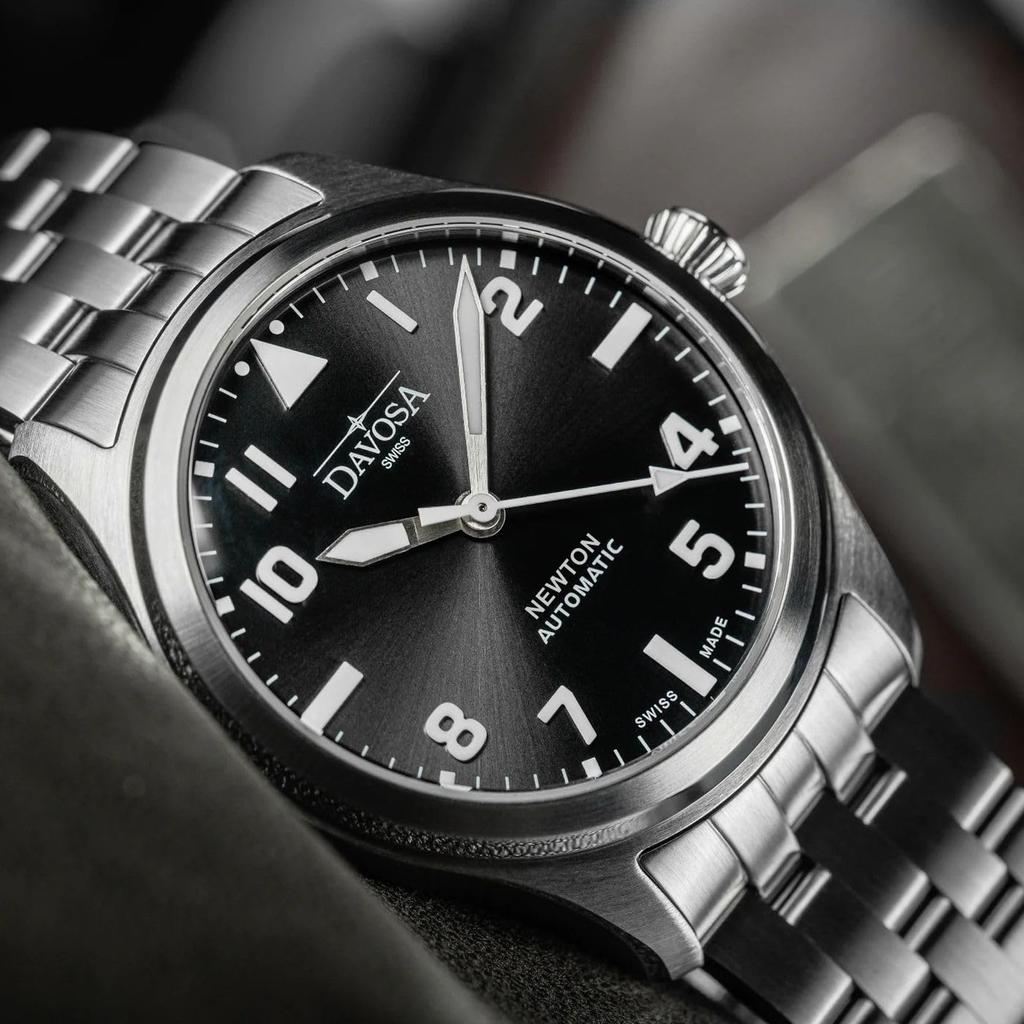 Davosa IWAWP Newton Pilot Auto Automatic Watch with Power Silver Reserve, 161.530.50, Men's