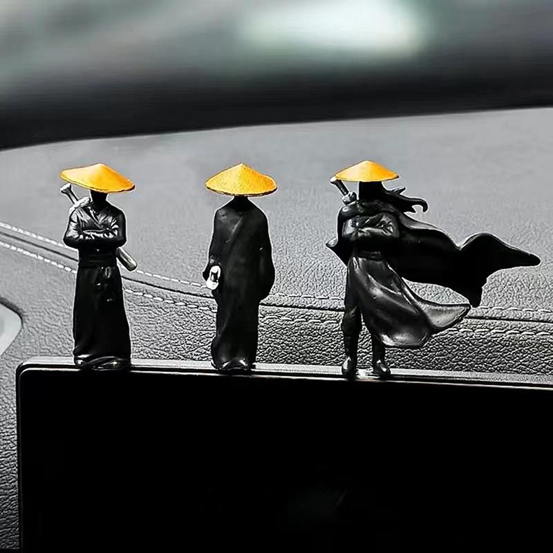 50mm Resin Mini Figuren Modell Antike Japanische Chinesische Ninja Samurai Krieger Modellierung Cool Miniatur Auto Dekoration Geschenke