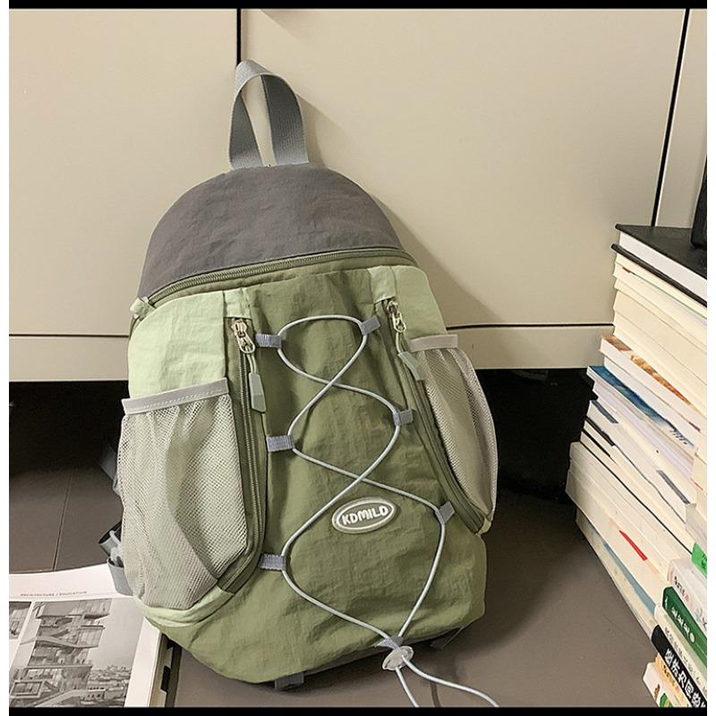 The New Schoolbag Is High-value, Fresh and Sweet, Contrasting Color Splicing Backpack, Couple Lightweight and Large-capacity Backpack.