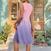 Summer Casual Midi Dresses For Women Vocation  Elastic Waist Sleeveless Knee Length Sundress With Pockets Loose Fit