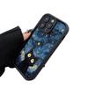 Starry sky black cat iPhone17Promax mobile phone case ladder is suitable for Apple 16promax all-inclusive Tianyan 15 sets.